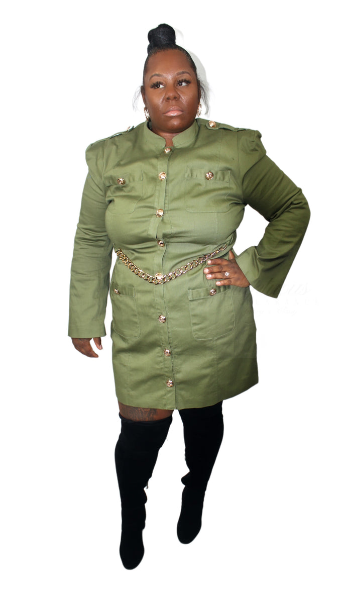 Plus Size Military Dress